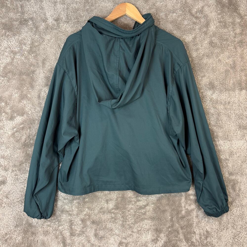Girlfriend Collective Green Hummingbird 1/2 Zip Windbreaker Jacket Hoodie XL - Picture 5 of 15